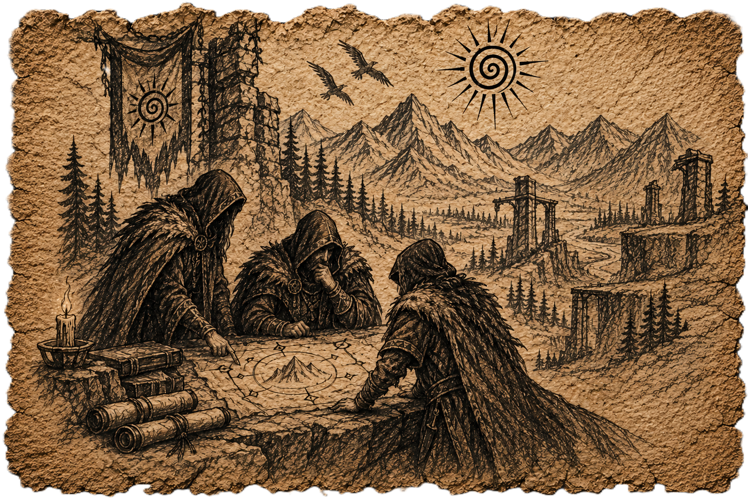 Ancient depiction of the evolving creature